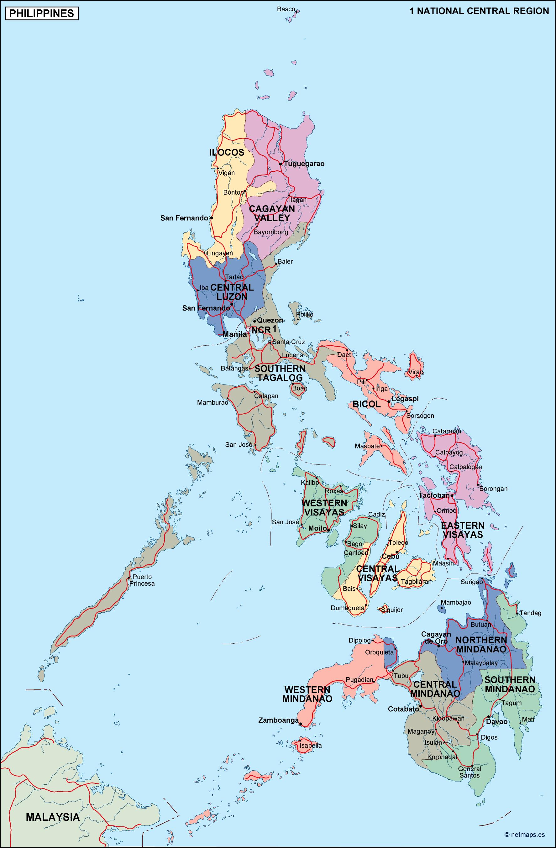 Philippine Map Vector Ai