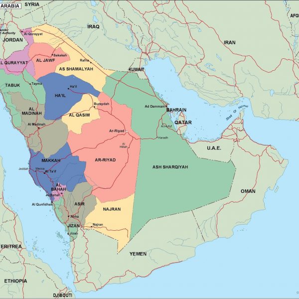 saudi arabia political map