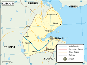 Djibouti transportation map