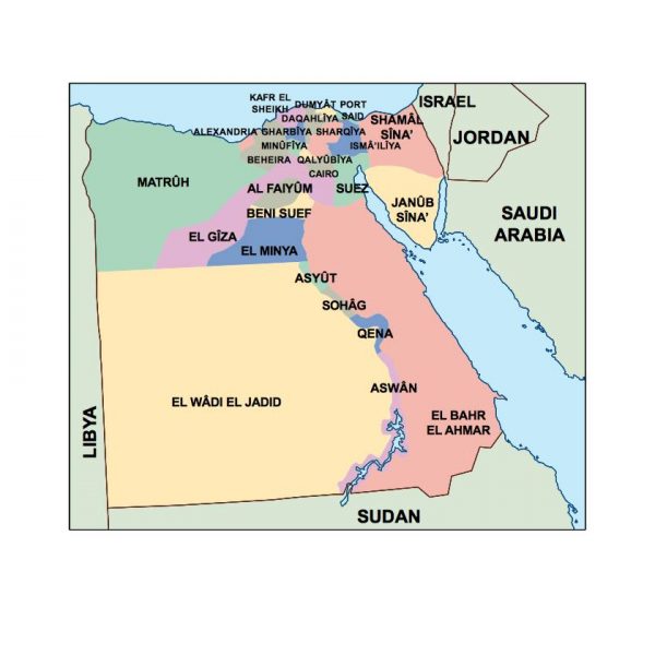 egypt presentation map
