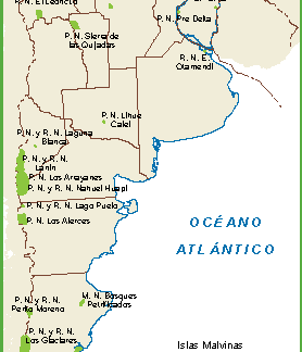 Argentina mapa parques