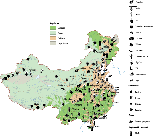 China Agricultural map