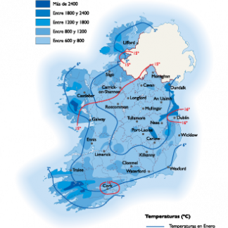 Ireland Climate map