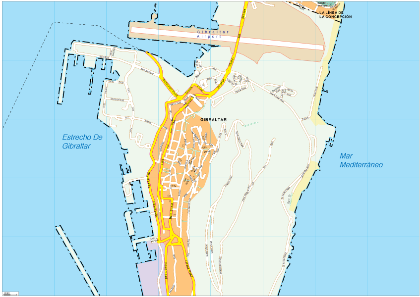 Gibraltar Vector EPS Map | Vector maps